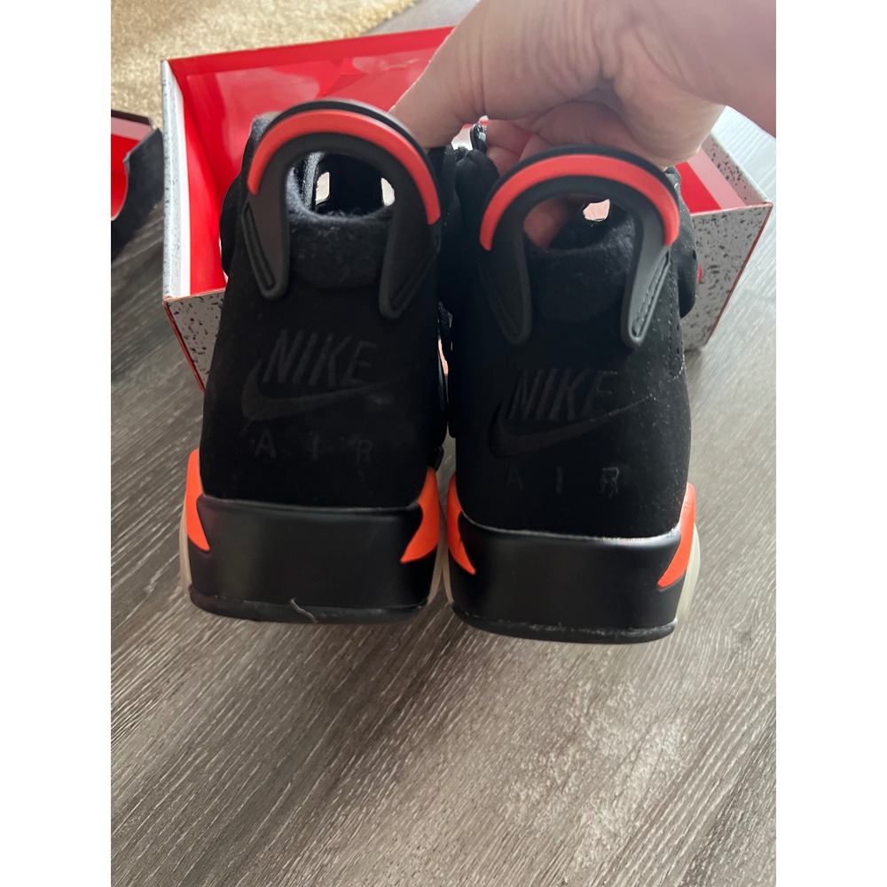 Jordan Retro 6 Mens Size 8.5 Suede Black Infrared Sneaker 384664-060 - Picture 4 of 10